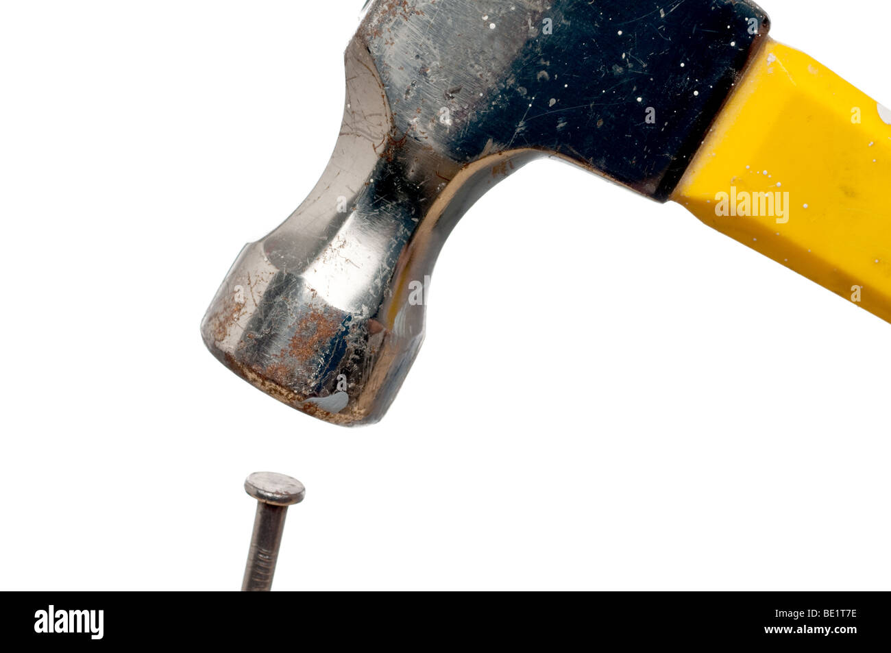 Hammer hitting nail on head hires stock photography and images Alamy