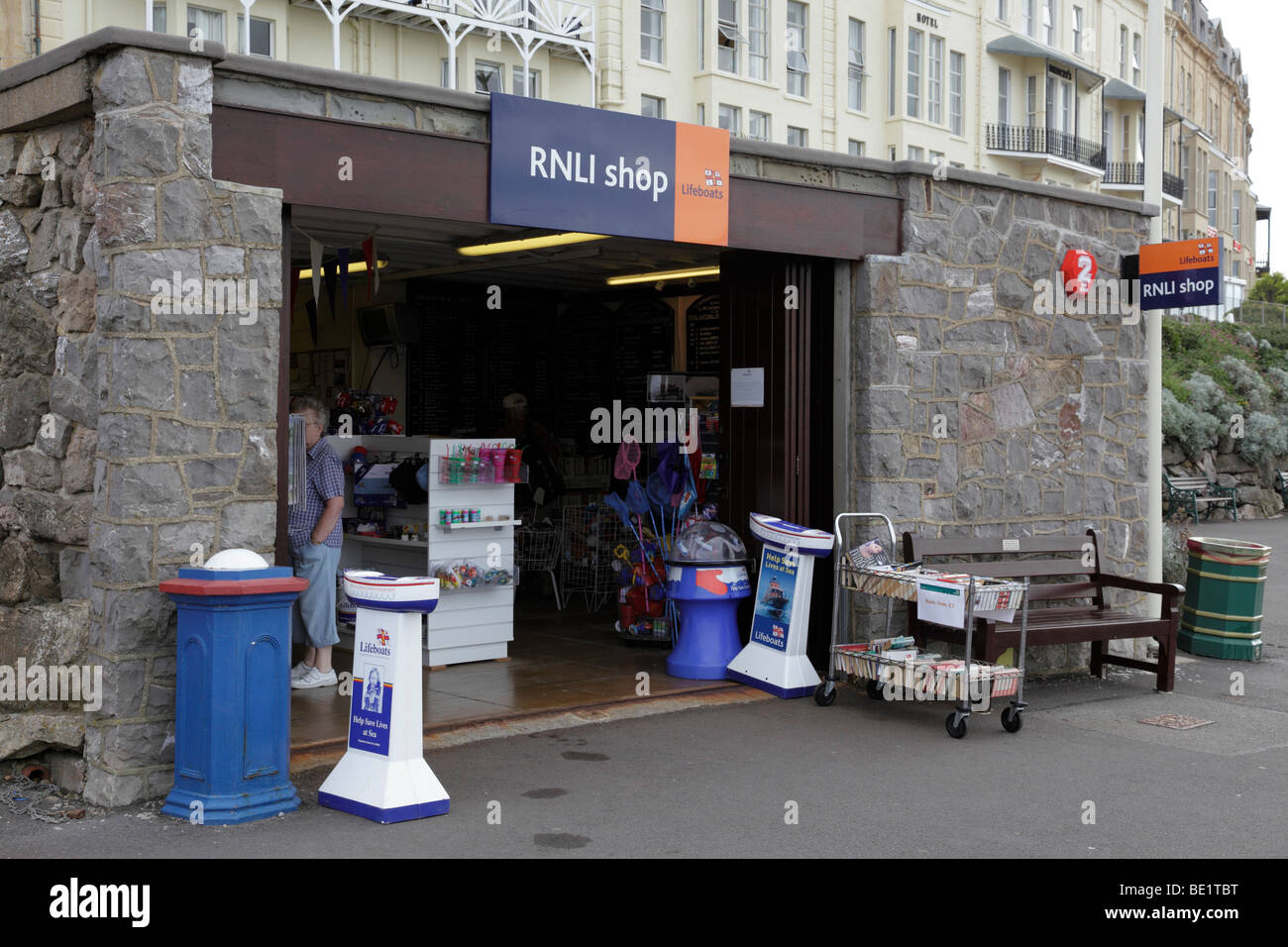 entrance to the rnli shop weston super mare somerset uk Stock Photo Alamy