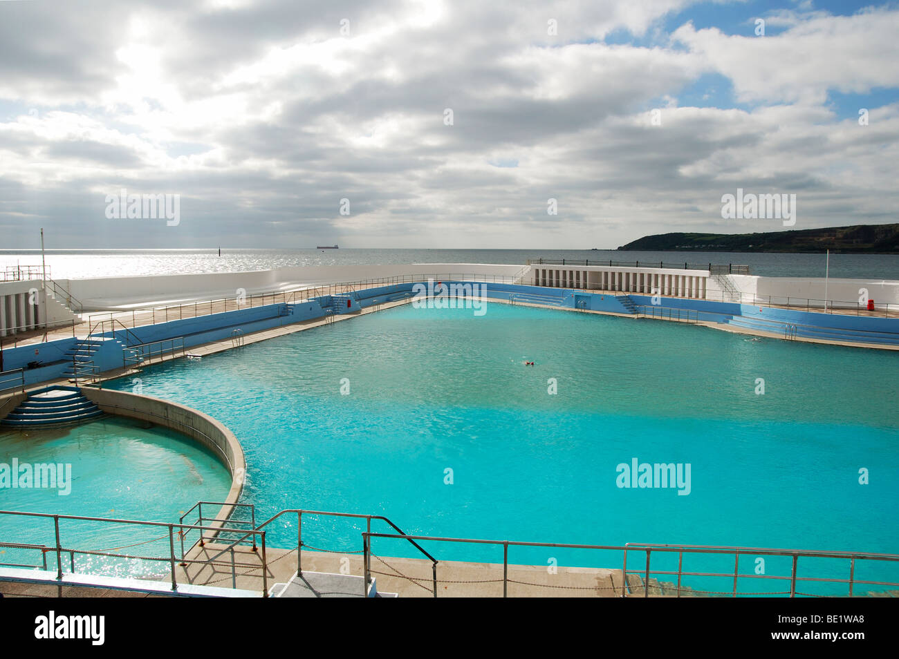 jubilee swimming pool on the seafront at penzance in cornwall,uk Stock Photo