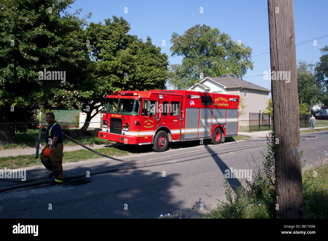 Tactical Man Power Rescue Squad 4 Detroit Fire Department Detroit Michigan, by Dembinsky Photo Assoc Stock Photo