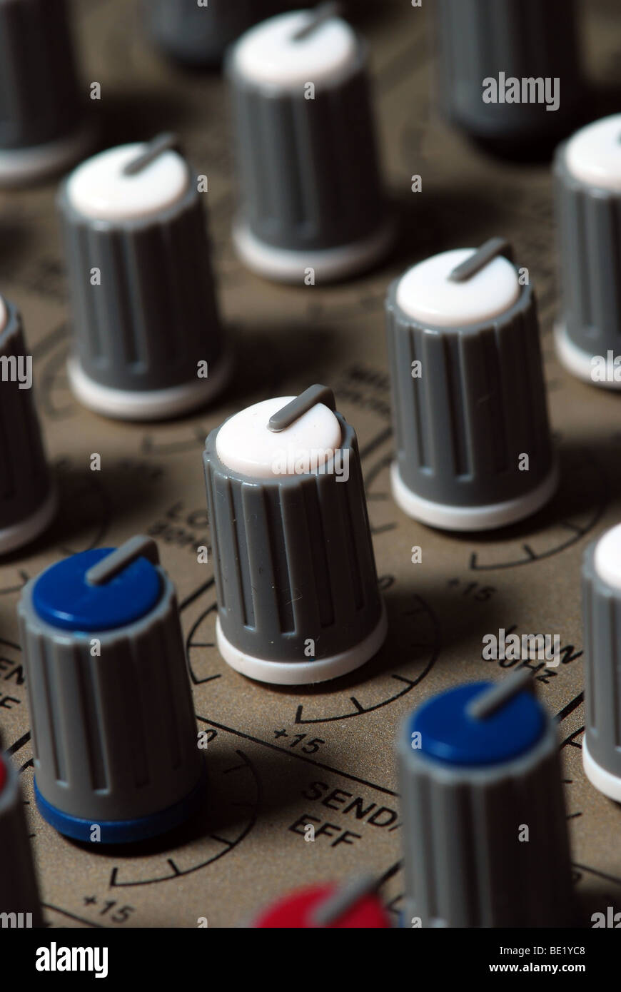 Control knobs and faders Stock Photo Alamy