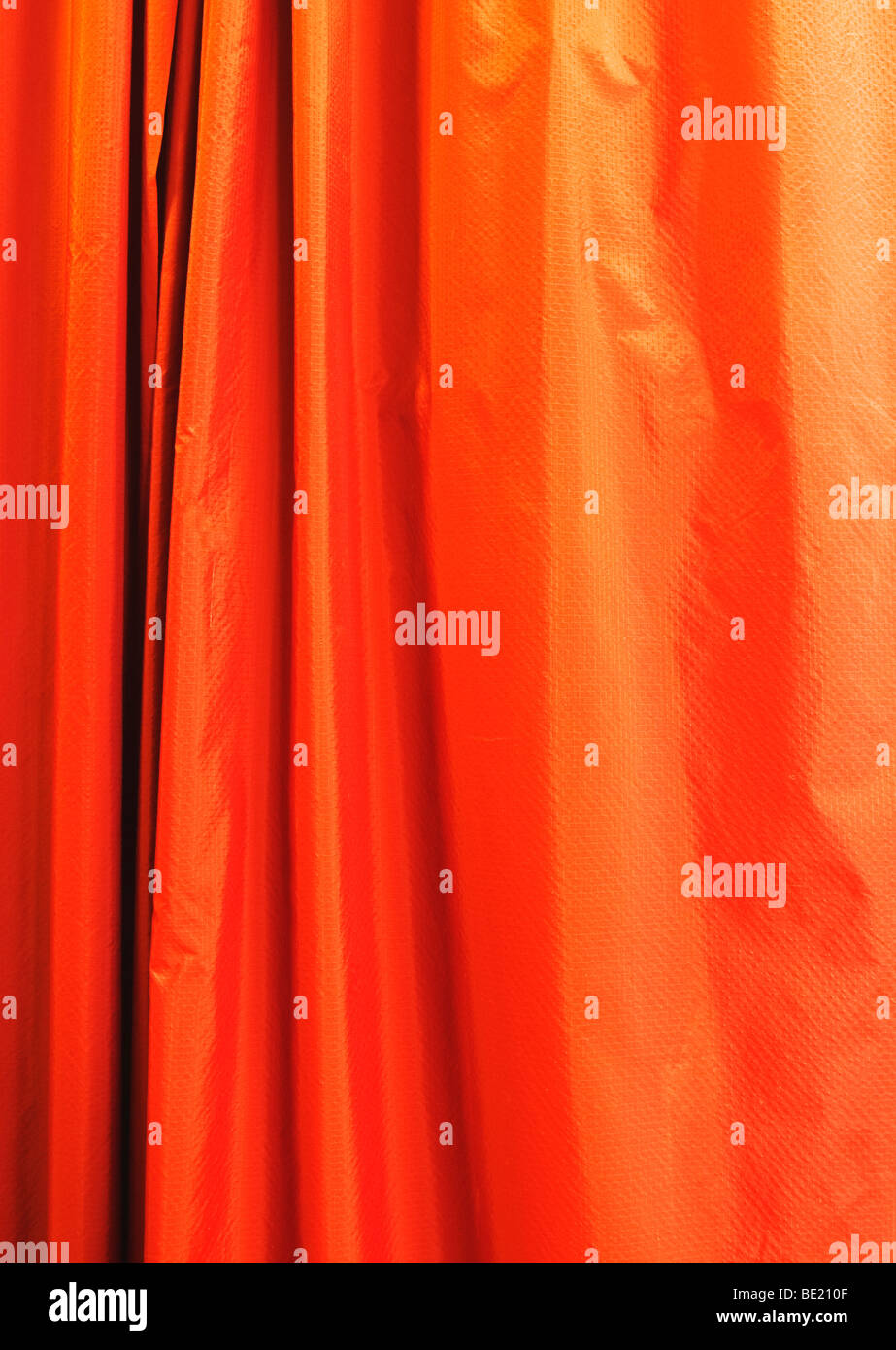 orange curtain hanging Stock Photo