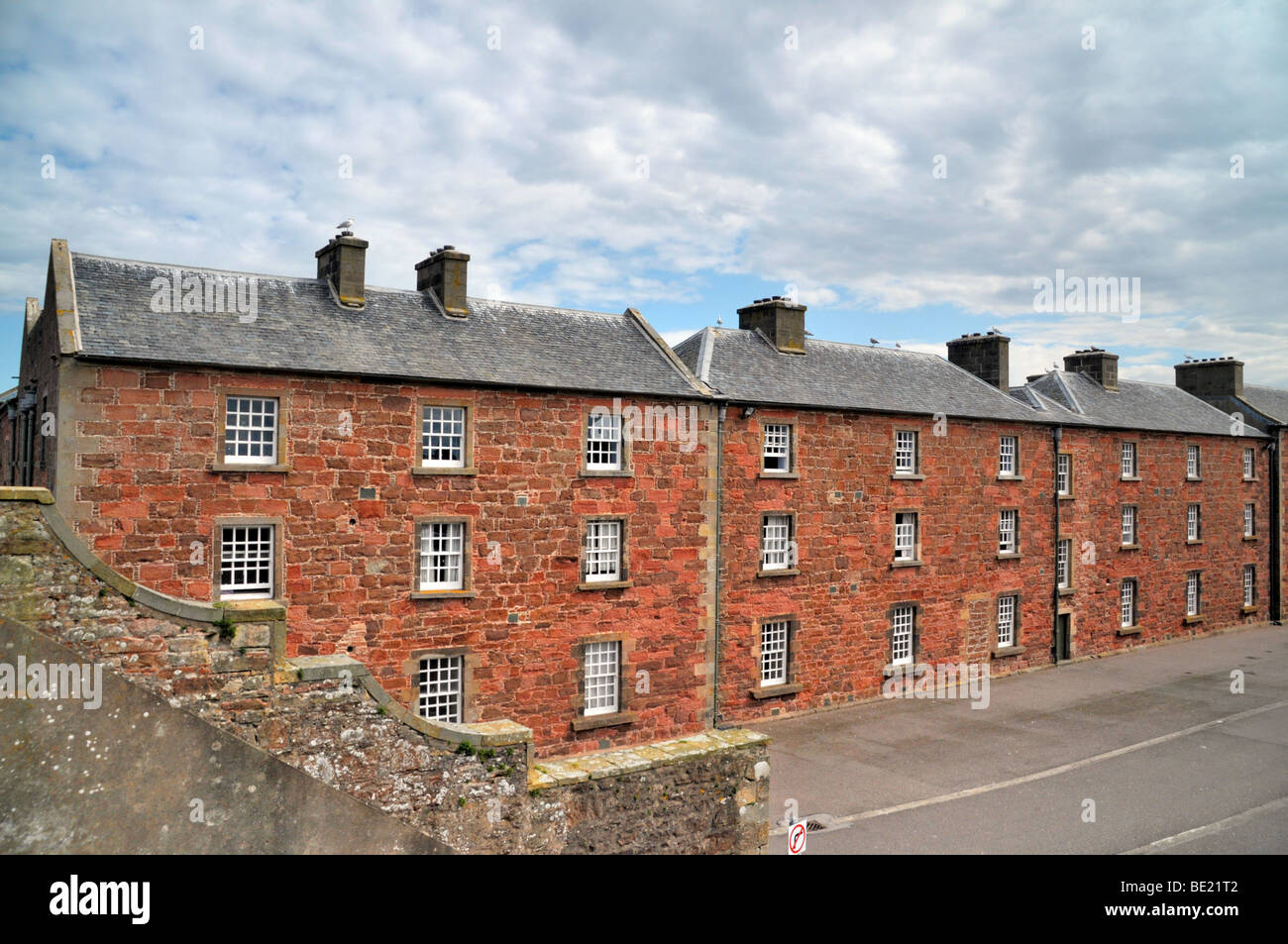 Section of barracks within the garrison of Fort George  near Inverness, in the Highlands of Scotland. Stock Photo