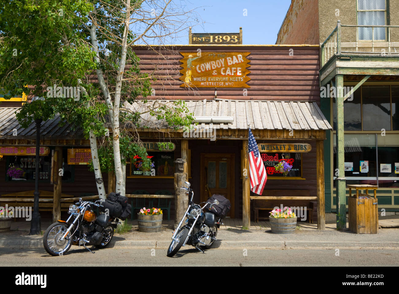 Cowboy Bar and Cafe in Meeteetse Wyoming Stock Photo Alamy