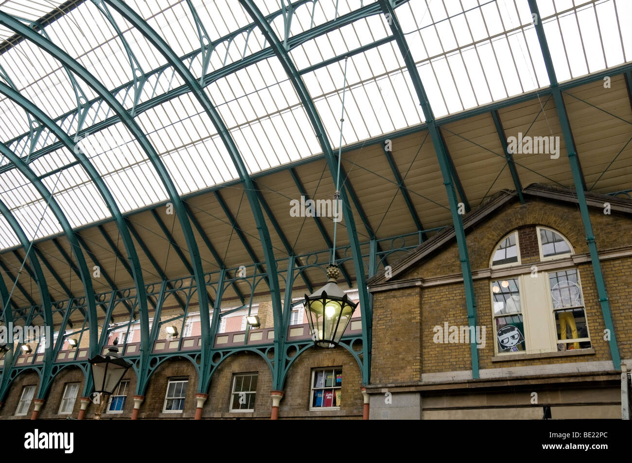 Covent Garden glass ceiling, London Stock Photo