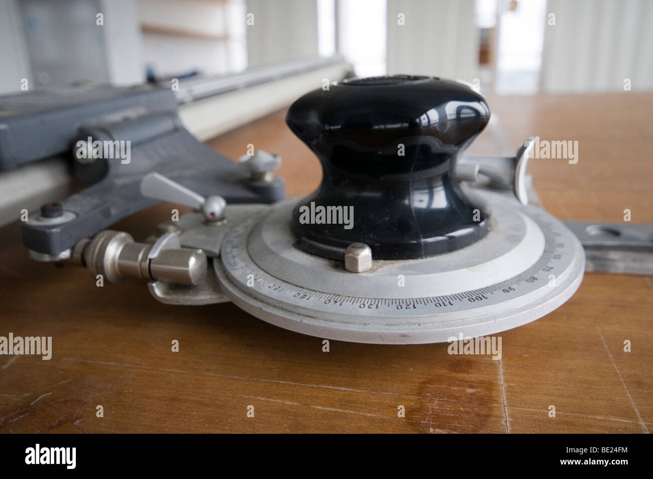 Old drawing board equipment as used by architects Stock Photo