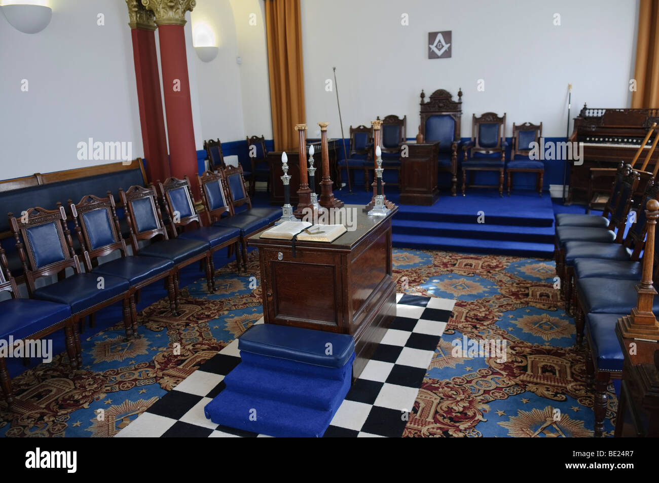 Masonic Lodge Craft Room Stock Photo