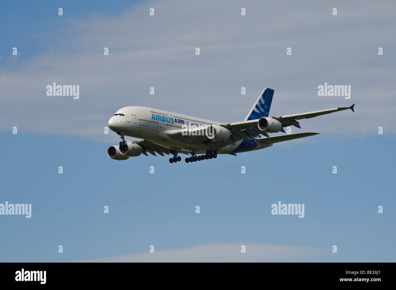 Airbus A380 in flight Stock Photo - Alamy