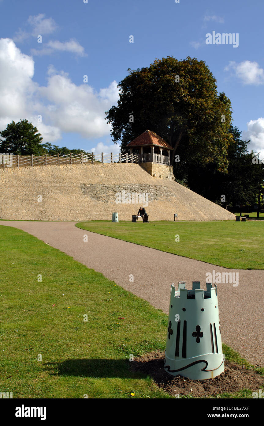 Castle Mound, Bedford, Bedfordshire, England, UK Stock Photo