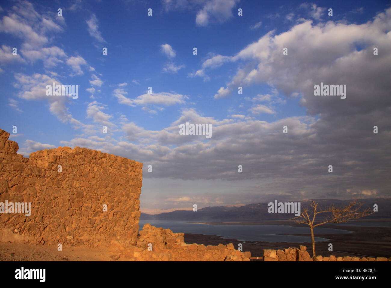 Israel, Judean desert, a view towards the Dead Sea from Masada Stock Photo