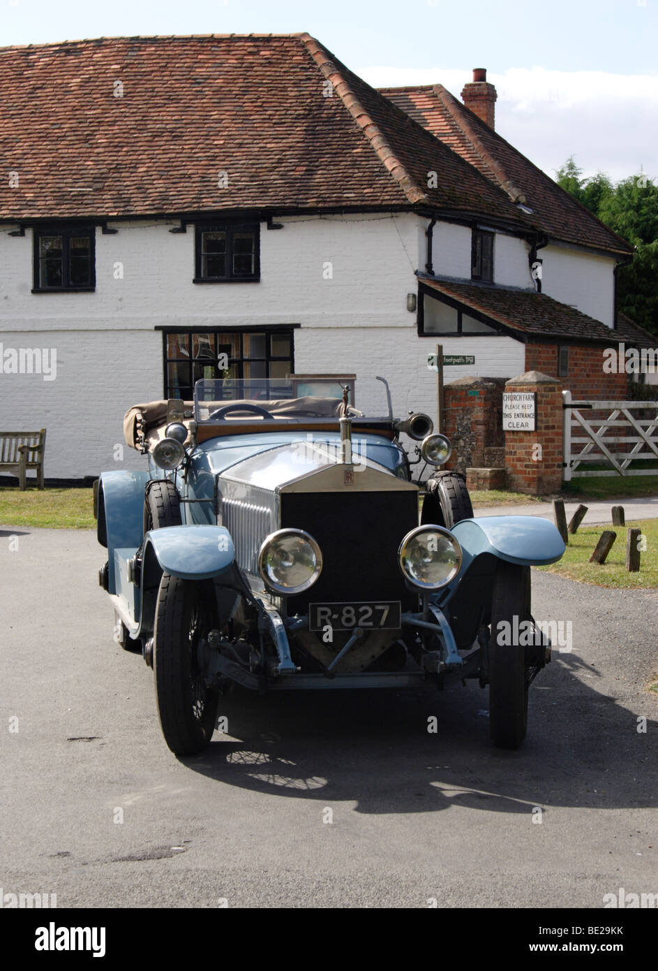 Vintage Rolls Royce car at Waltham St Lawrence Berkshire Stock Photo