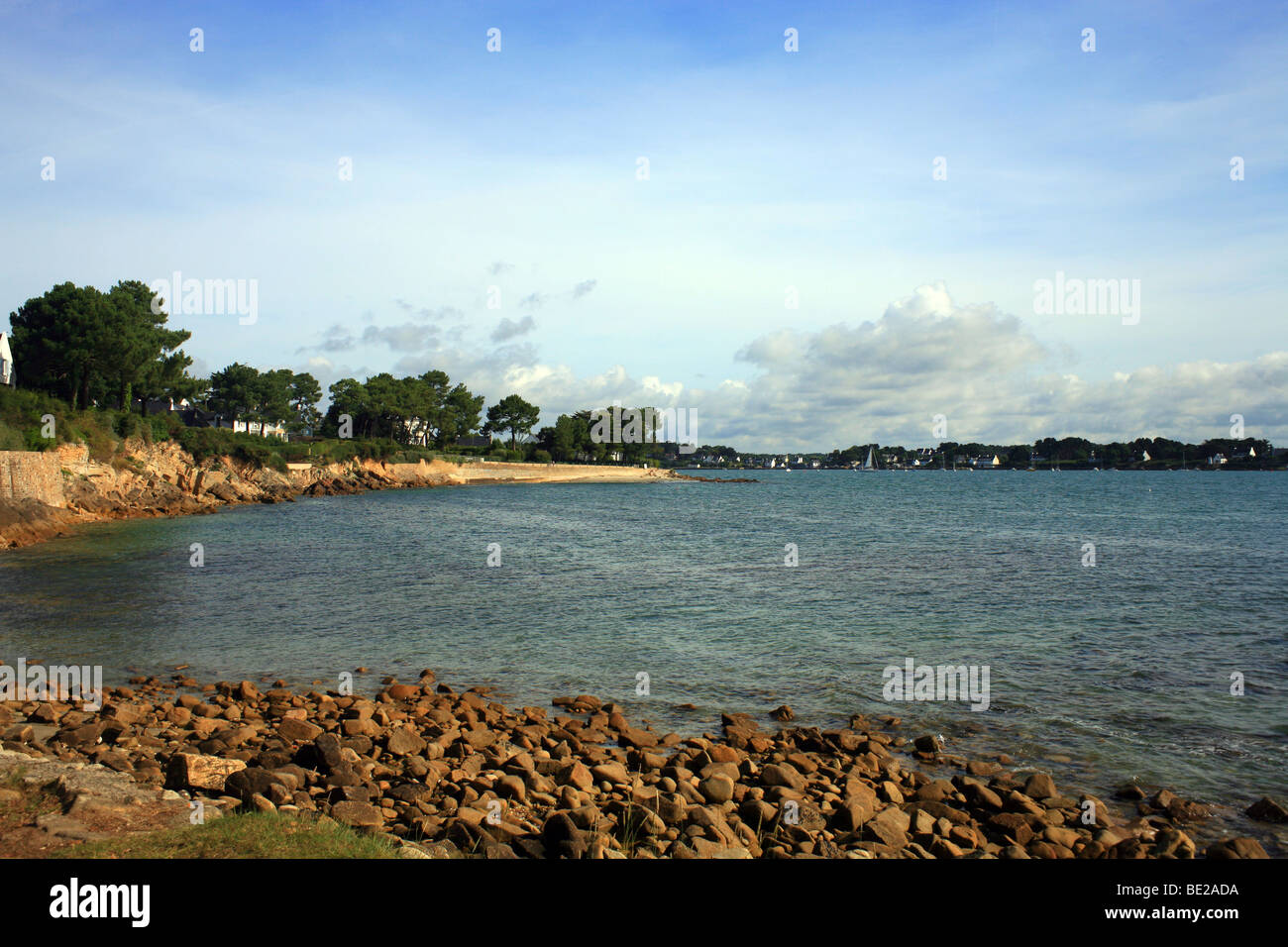 view of Riviere de St Philibert from Plage de la Manneresse, La Trinite