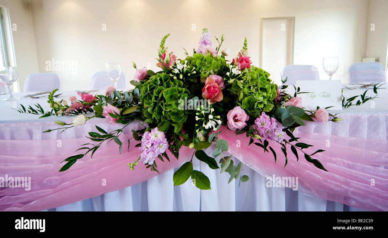 top table flowers Stock Photo Alamy
