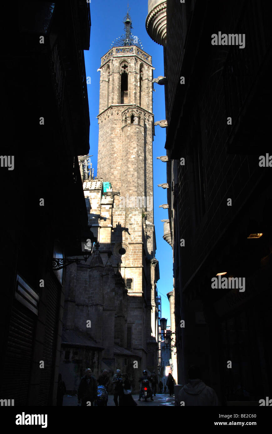 Cathedral  belfry . Gothic quarter. Barcelona. Catalonia. Spain. Stock Photo