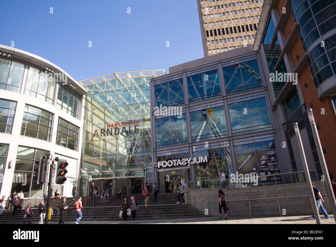 Manchester England UK Entrance to the popular Arndale Shopping Centre Stock Photo