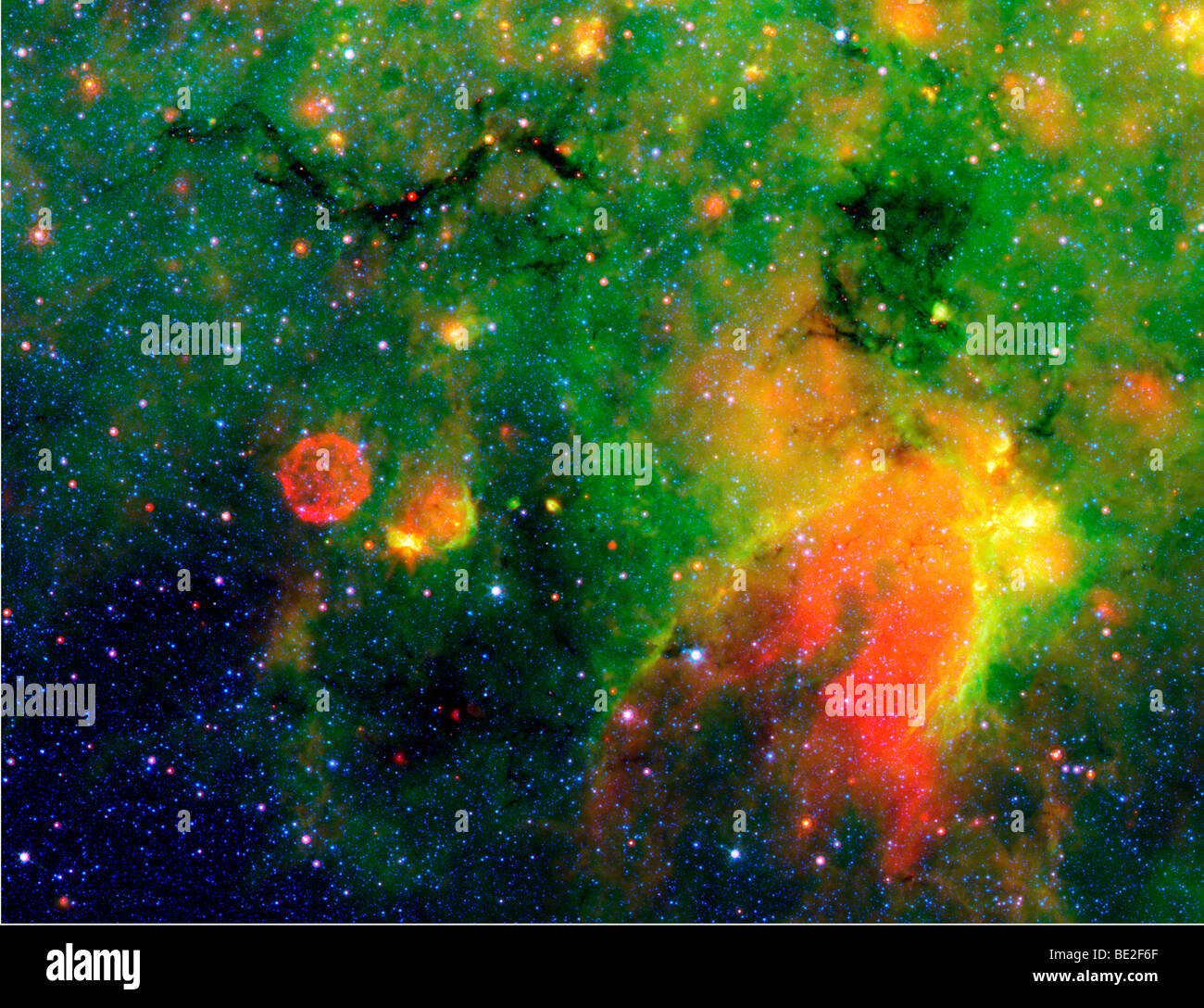 Galaxy from NASA Spitzer Space Telescope Stock Photo