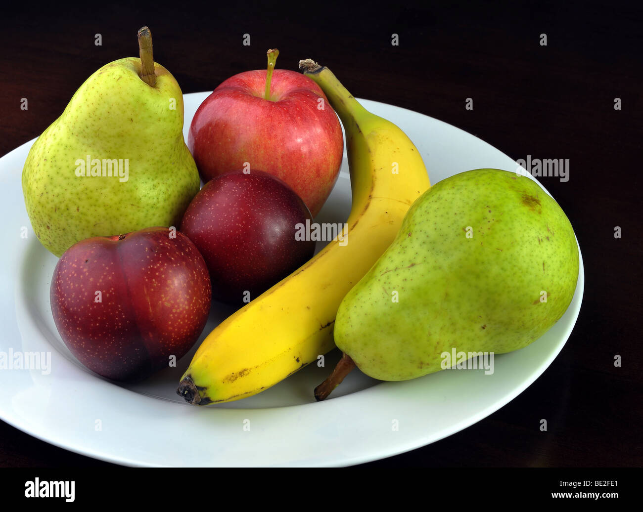 Plate Of Fresh Fruit Stock Photo