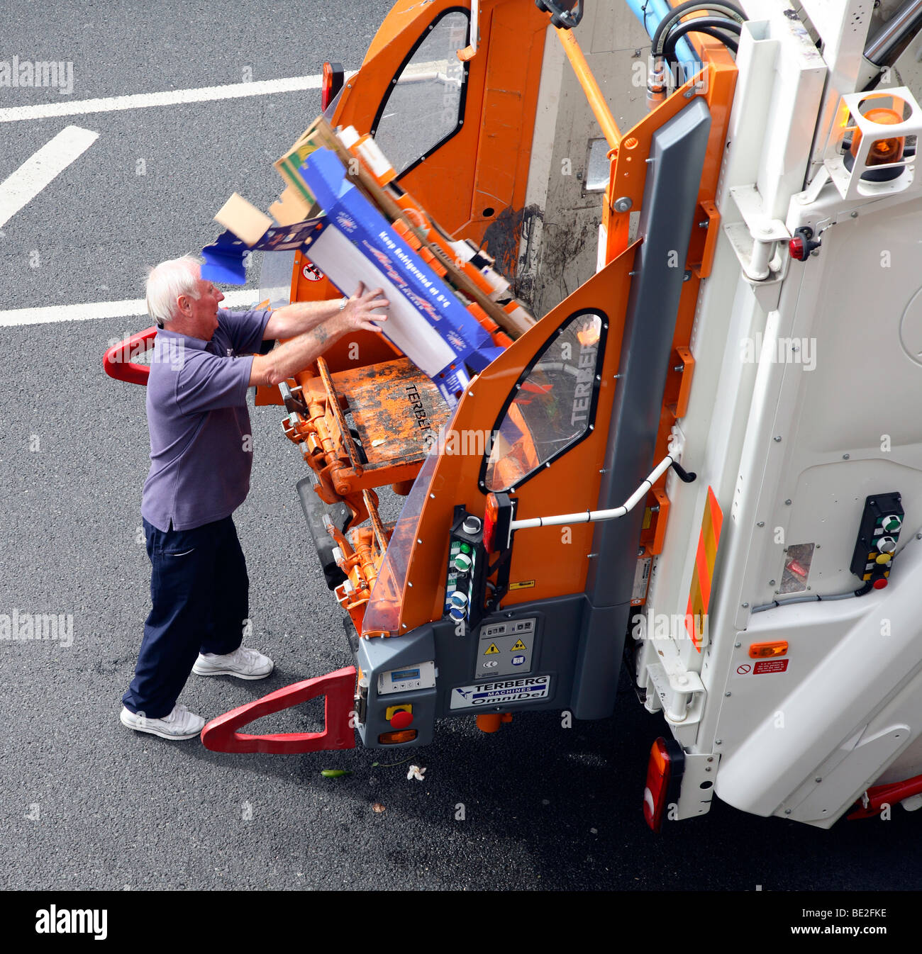 Rubbish collection in Sutton, Surrey Stock Photo Alamy