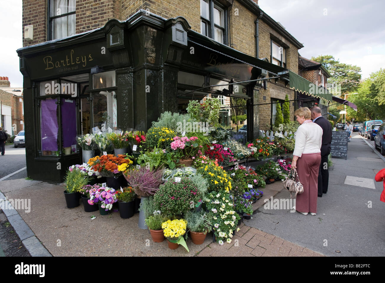 Florist Shop, Dulwich Village South London GB UK Stock Photo