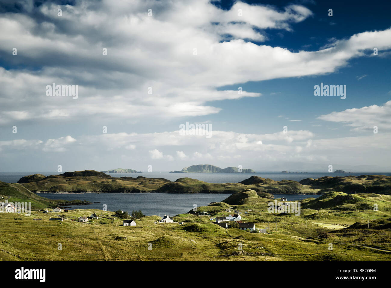 Lemreway on the Isle of Lewis with the Shiant Islands in the background Stock Photo