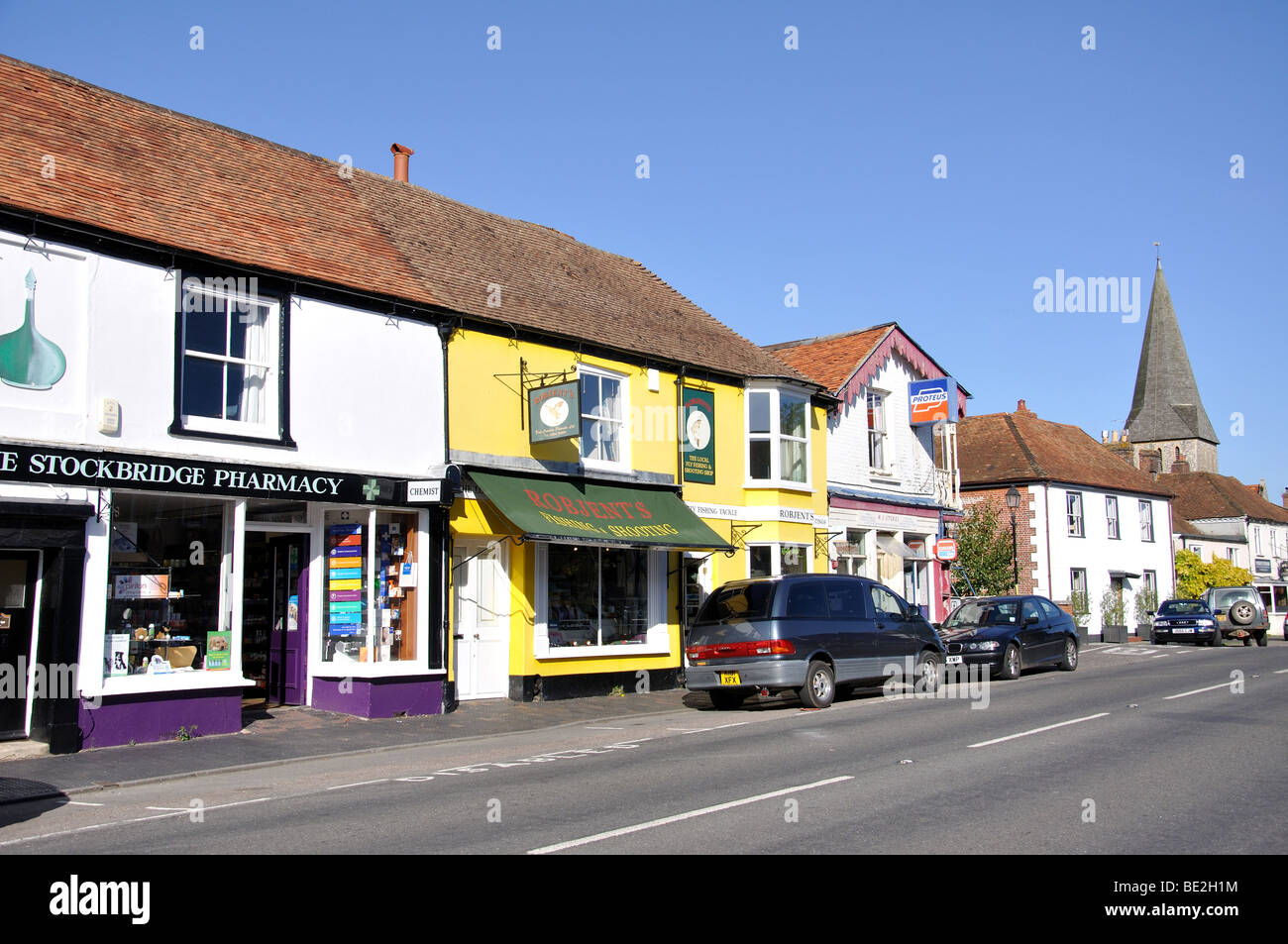 High Street, Stockbridge, Hampshire, England, United Kingdom Stock Photo
