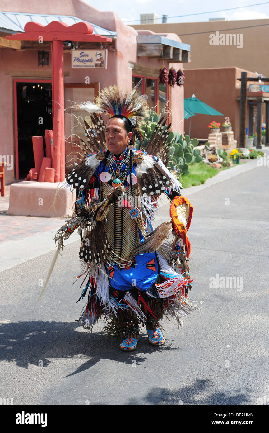 USA Native American Indian Zuni in traditional dressOld Town