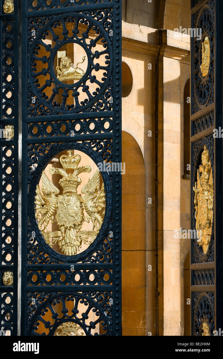 decorative gates, blenheim palace, woodstock, oxford, oxfordshire, england Stock Photo