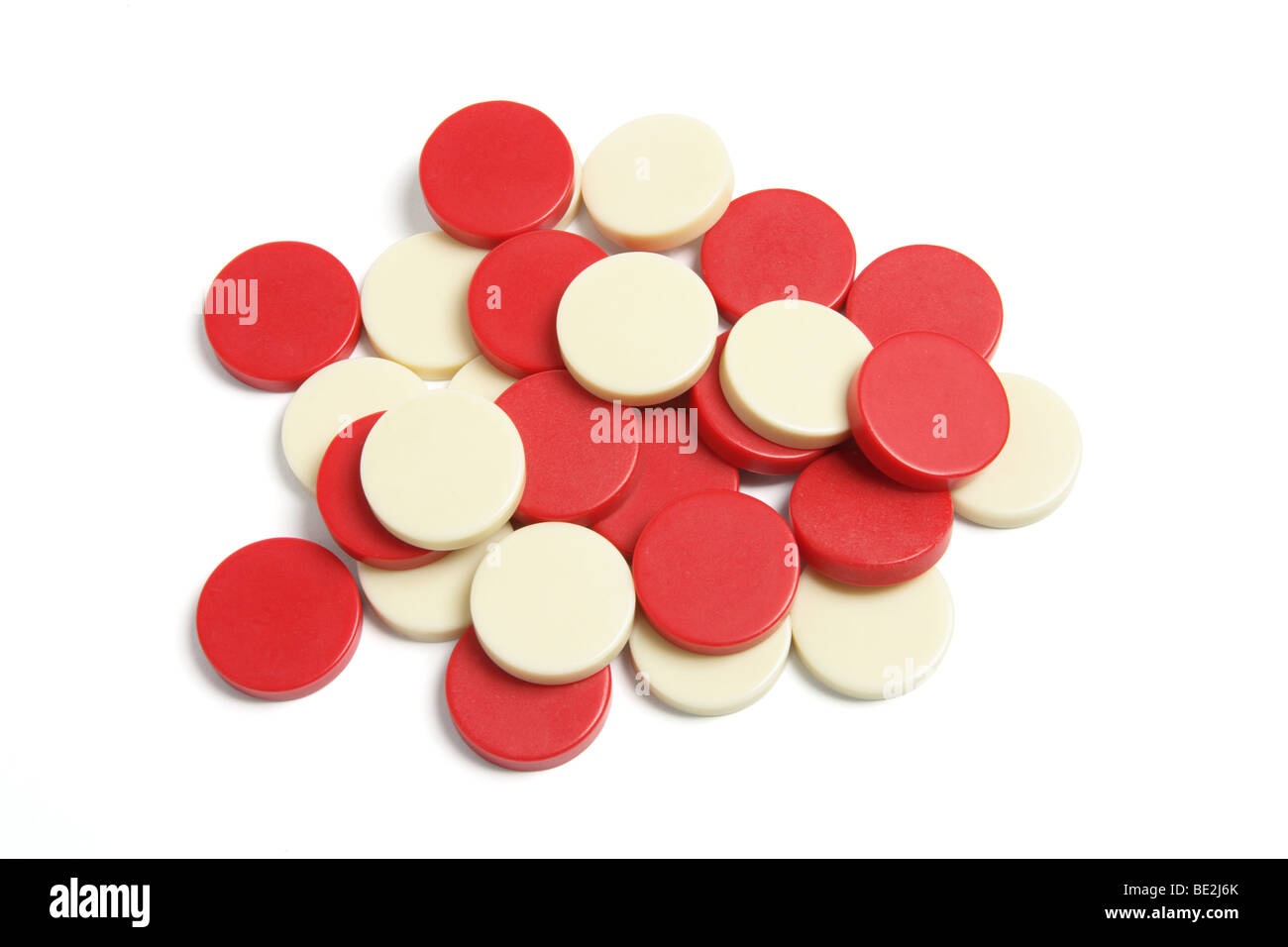 Backgammon Checkers Stock Photo