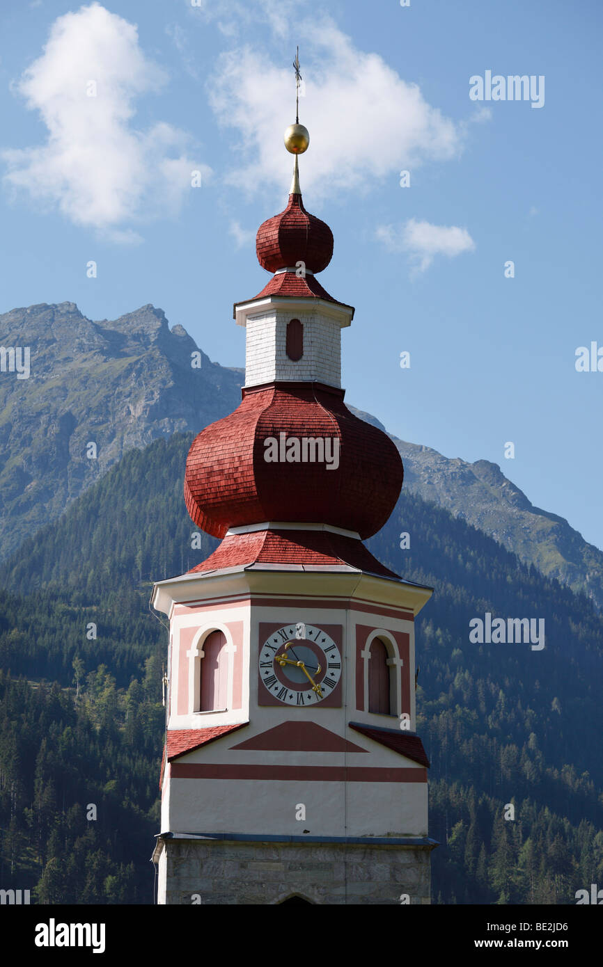 Church tower in Maria Luggau, Lesachtal, Carinthia, Austria, Europe Stock Photo