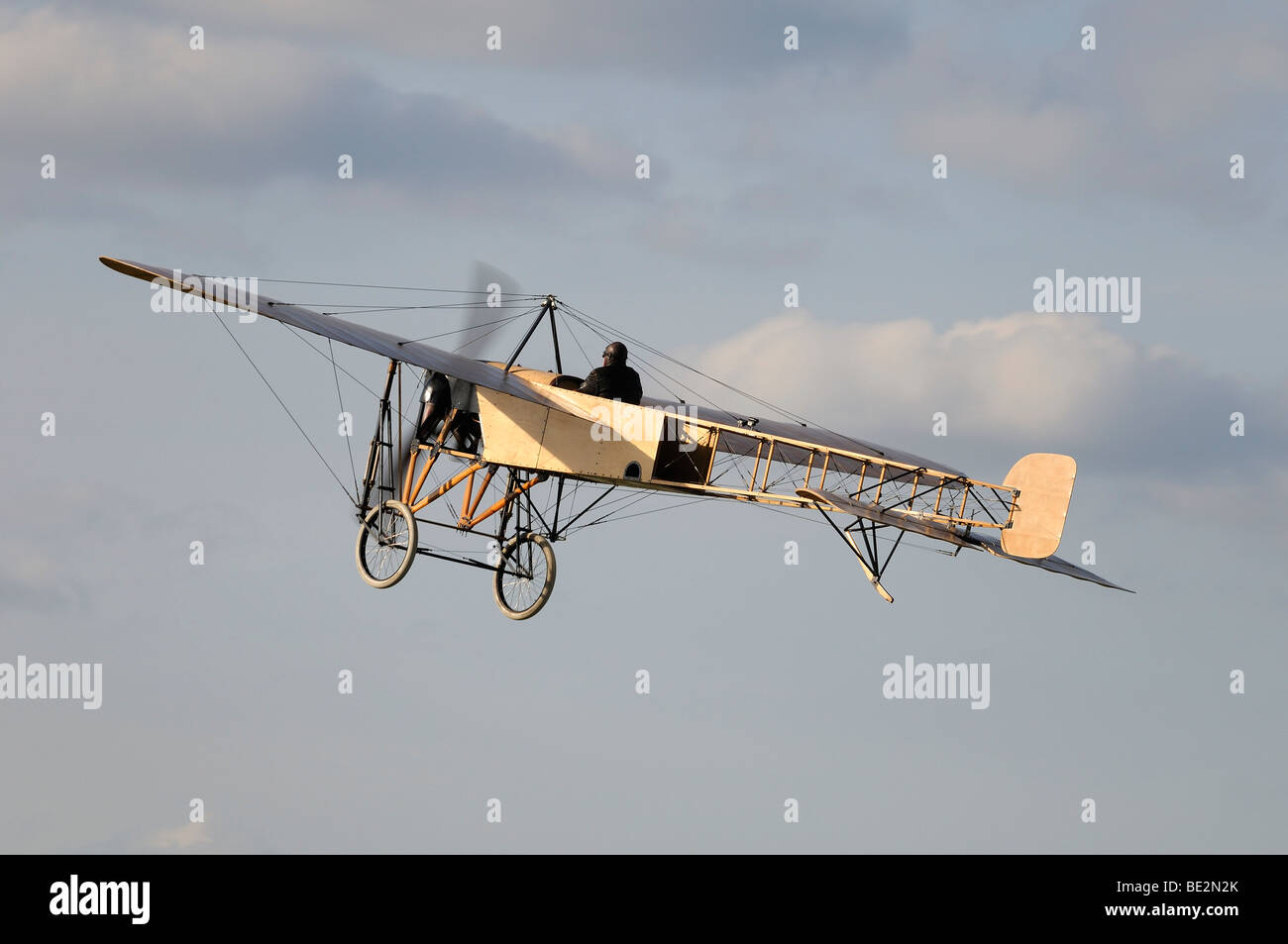 Replica of the legendary Bleriot XI La Manche, Europe's largest meeting of vintage planes at Hahnweide, Kirchheim-Teck, Baden-W Stock Photo