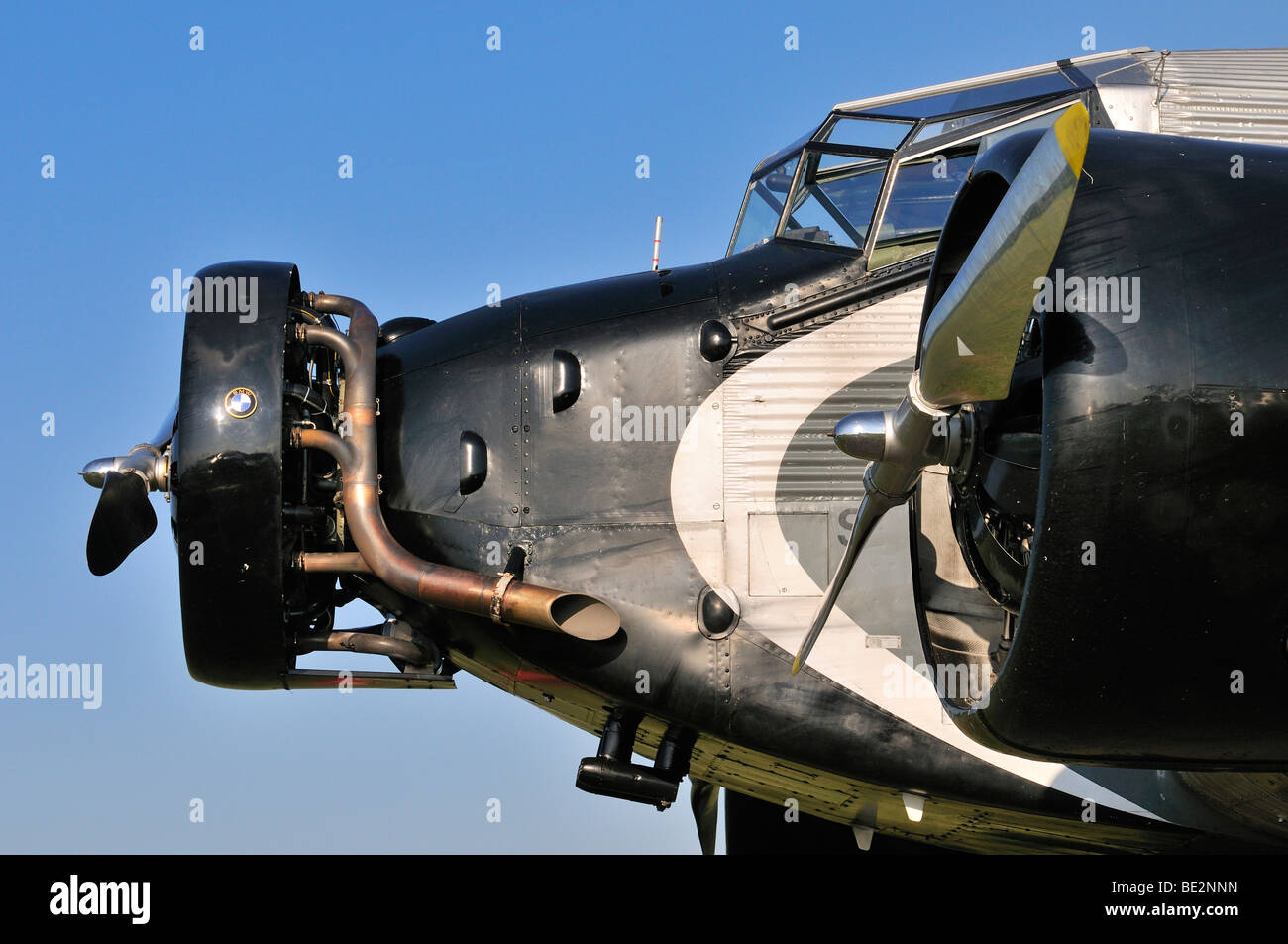 Detail of the passenger aircraft Junkers JU-52, Germany, Europe Stock Photo