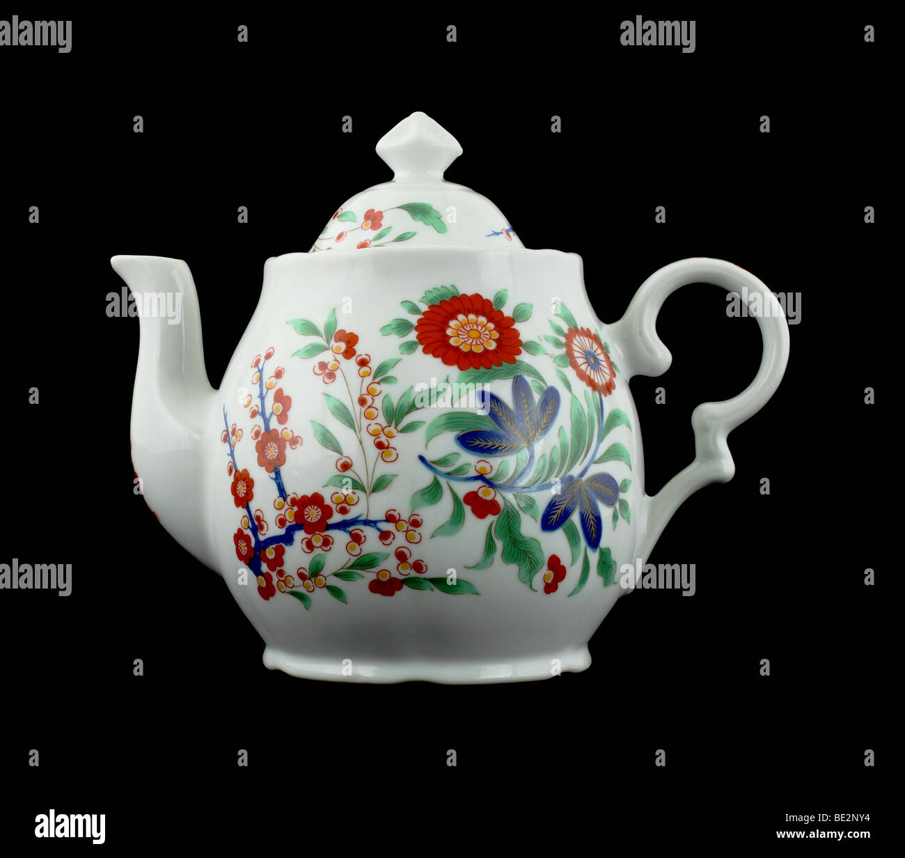 Colorful floral design teapot Stock Photo Alamy