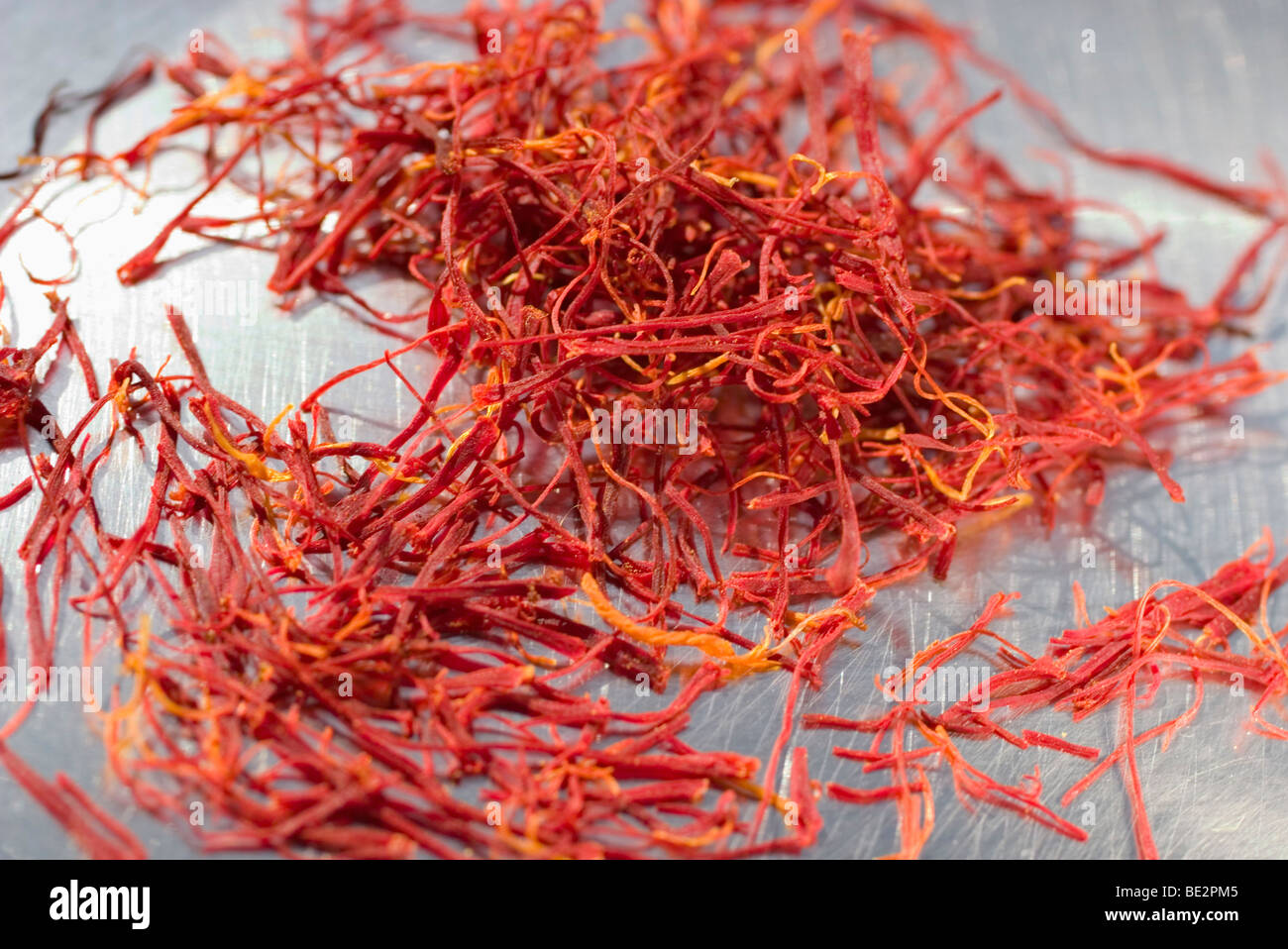 threads of dried saffron Stock Photo Alamy