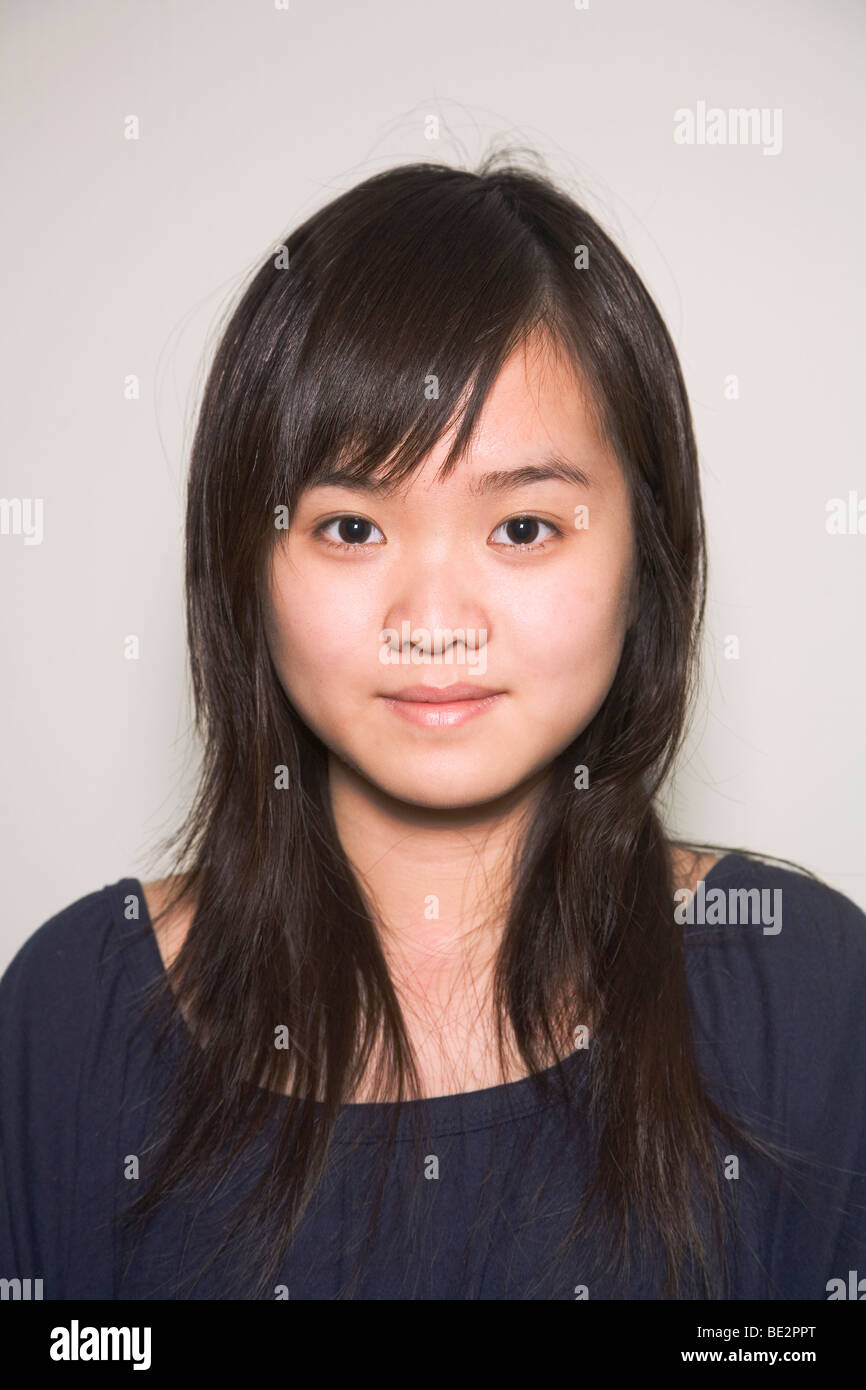 Pretty Chinese 20+female young woman portrait Stock Photo
