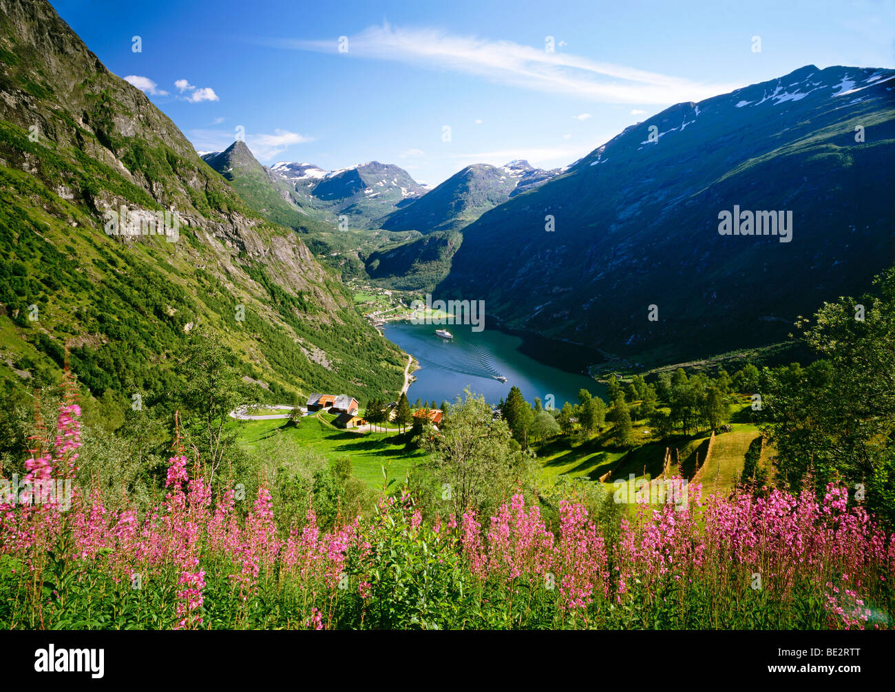 Geiranger Fjord, Norway, Scandinavia, Europe Stock Photo