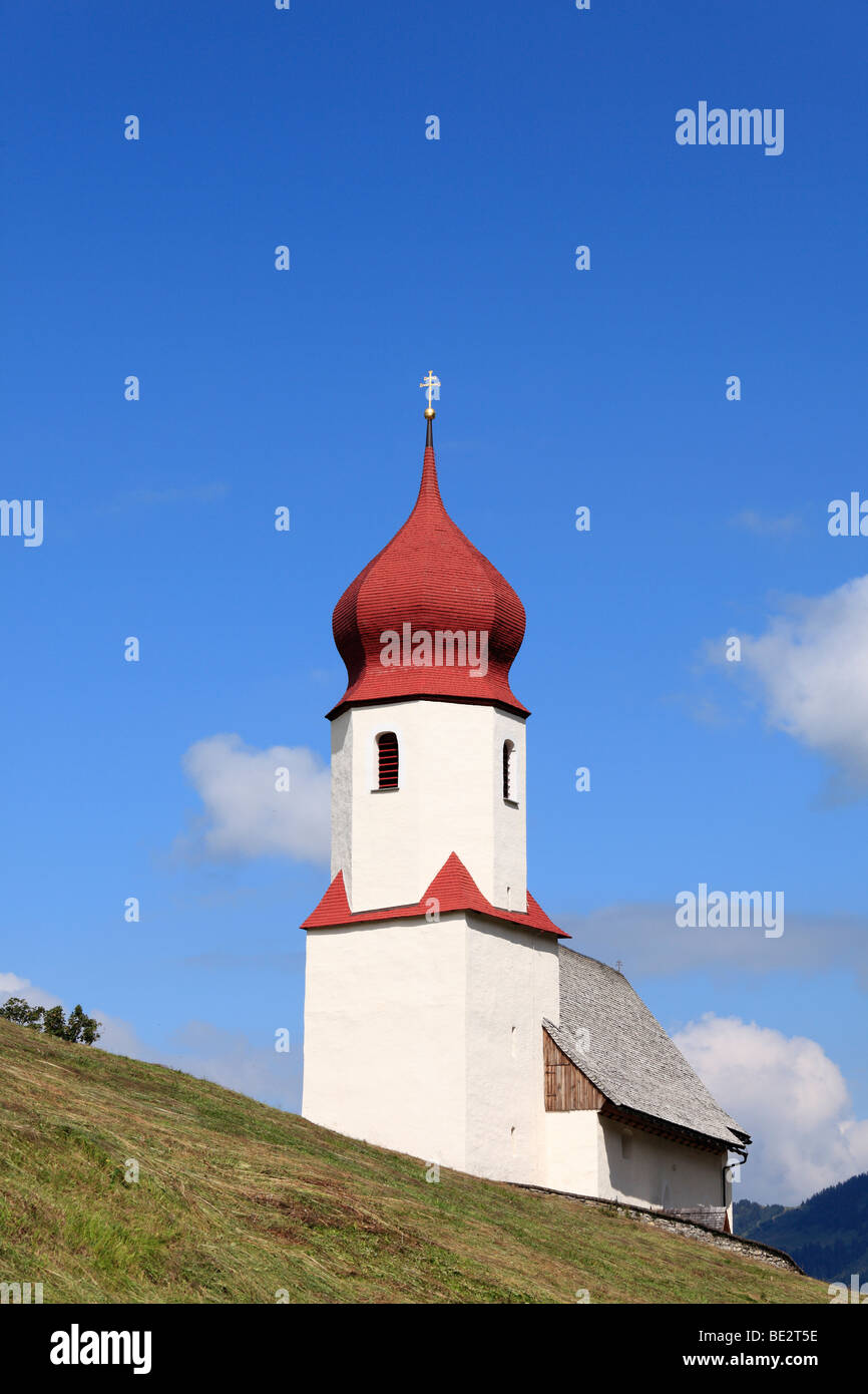 Parish Church of St. Nicholas in Damuels, Bregenzerwald, Bregenz Forest, Vorarlberg, Austria, Europe Stock Photo