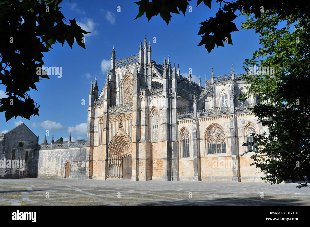 Dominican monastery Mosteiro de Santa Maria da Vitoria, UNESCO World Heritage Site, Batalha, Portugal, Europe Stock Photo