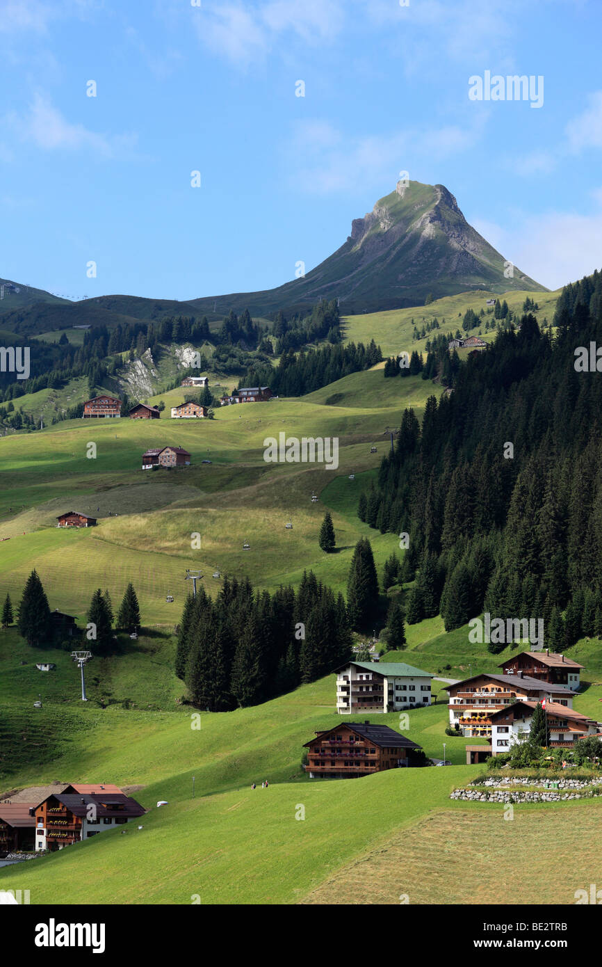 Damuels, Damuelser Mittagsspitze mountain, Bregenzerwald, Bregenz Forest, Vorarlberg, Austria, Europe Stock Photo