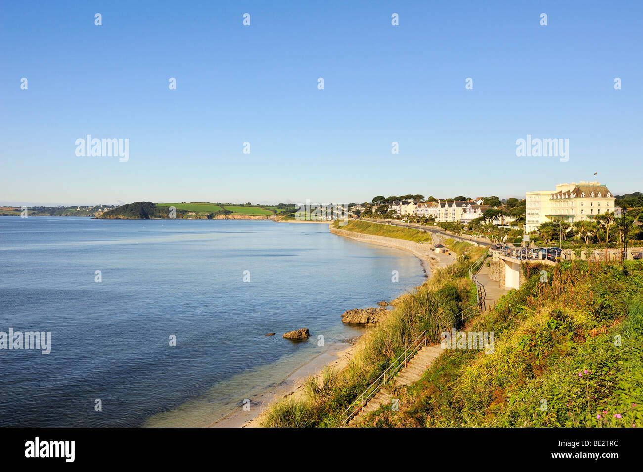 Overlooking the Bay of Falmouth, Cornwall, England, UK, Europe Stock Photo