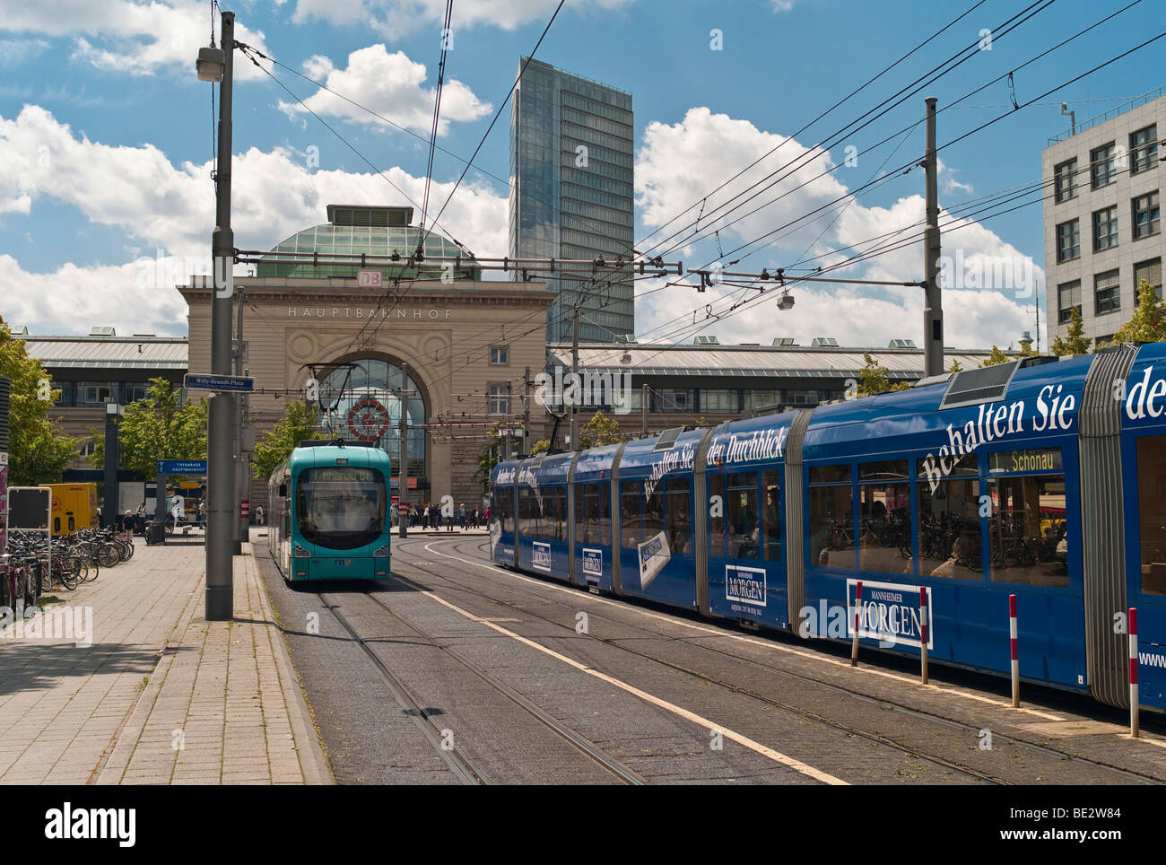 Central station, Mannheim, Baden-Wuerttemberg, Germany, Europe Stock Photo