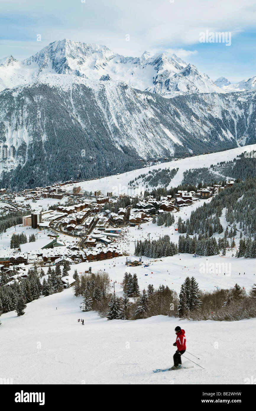 Courchevel 1850 ski resort in the Three Valleys, Les Trois Vallees, Savoie, French Alps, France 