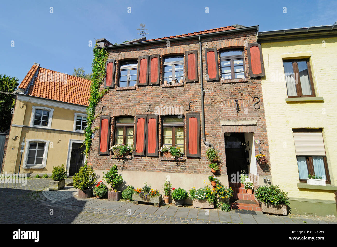 Brick house, historiccentre, historic city centre, Linn, Krefeld, North