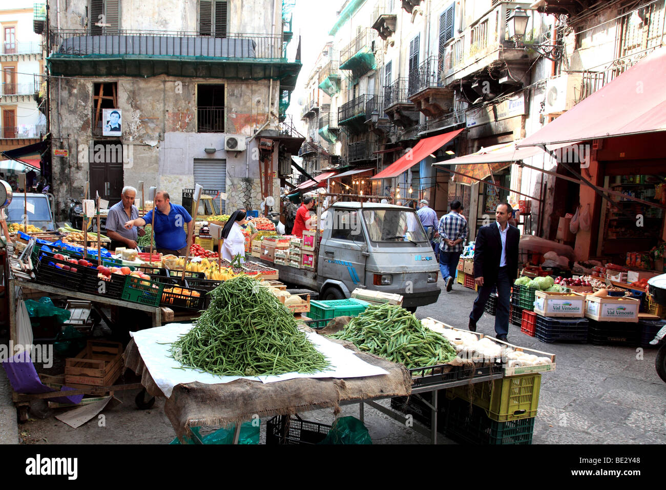 The Capo market in Palermo Sicily Italy Stock Photo