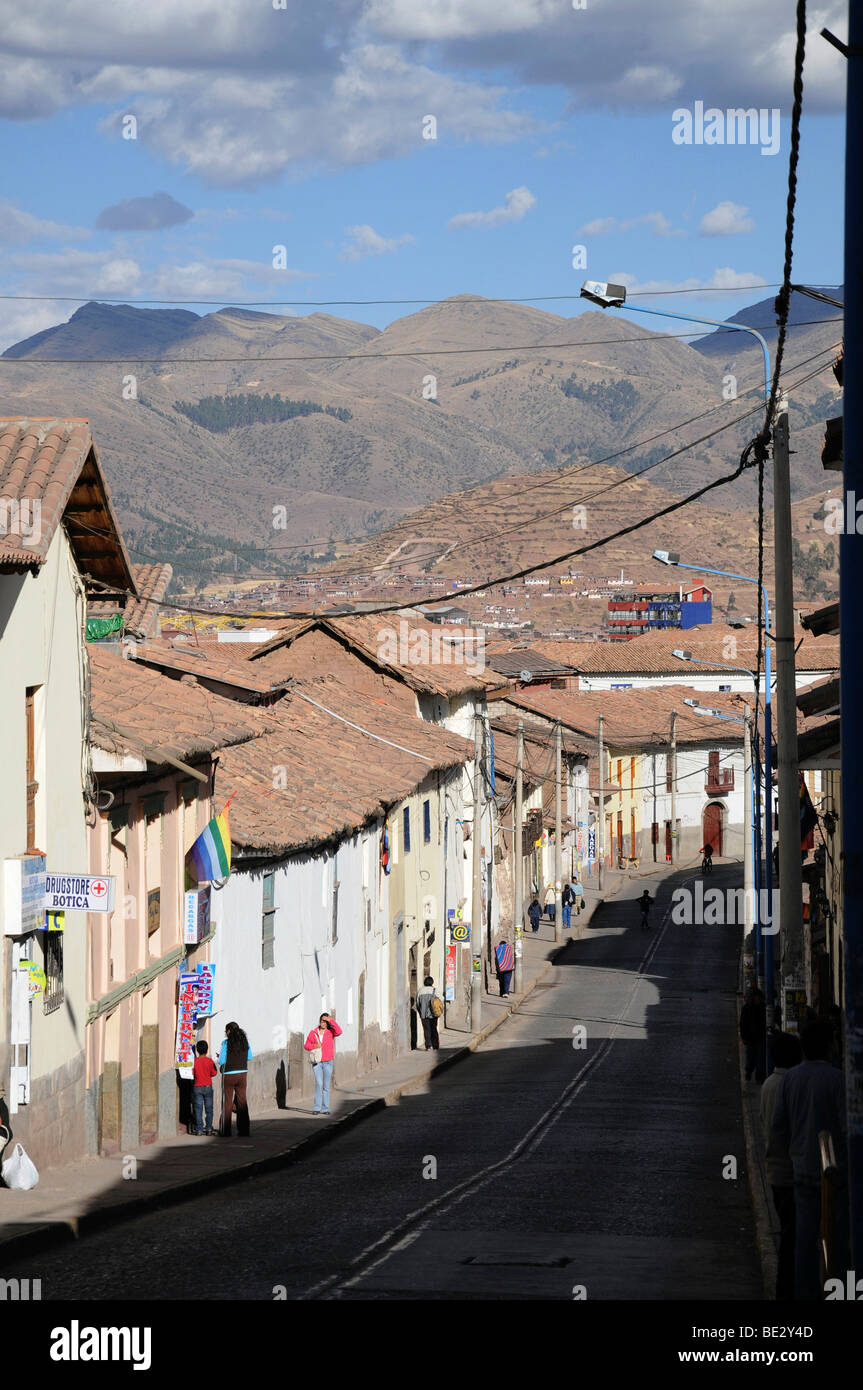 Old Lane, Cusco, Peru, South America, Latin America Stock Photo