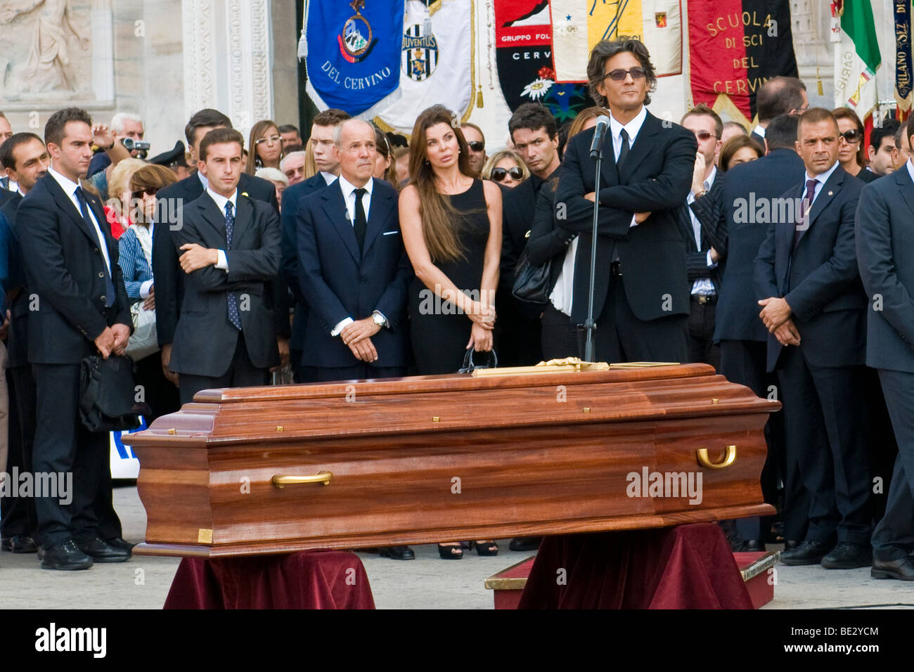 Fiorello, Funeral of Mike Bongiorno, Milan, ITALY, 12 september 2009 Stock Photo