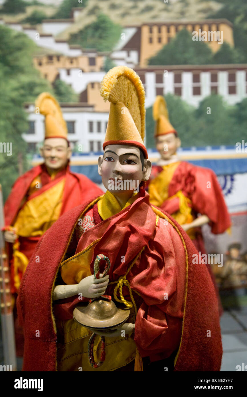 Traditional Tibetan dolls. Dolls Museum. Norbulingka Institute. Near Dharamsala. India Stock Photo