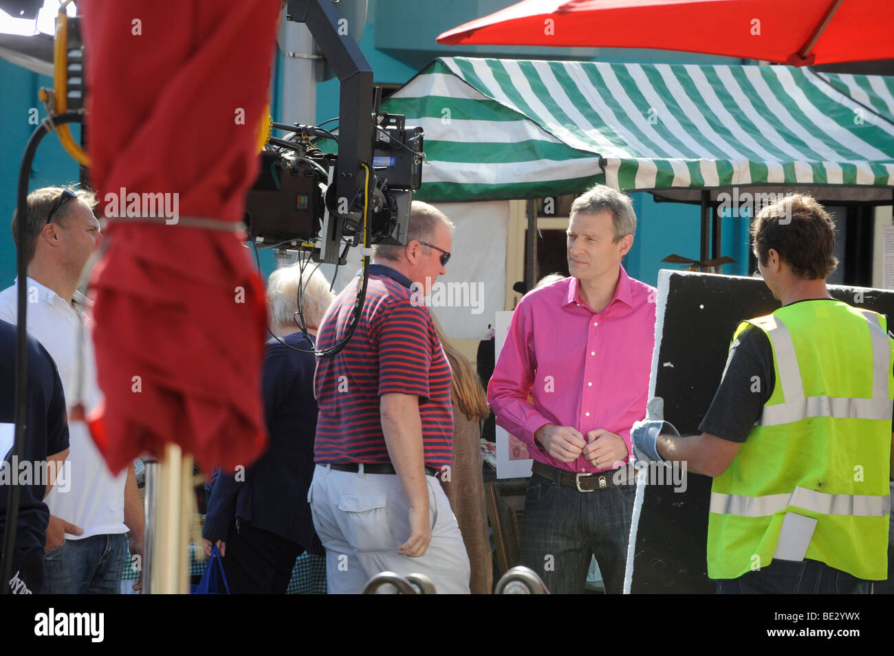 Jeremy Vine presenter of BBC Panorama filming the current affairs program in Brighton. Picture Jim Holden. Stock Photo