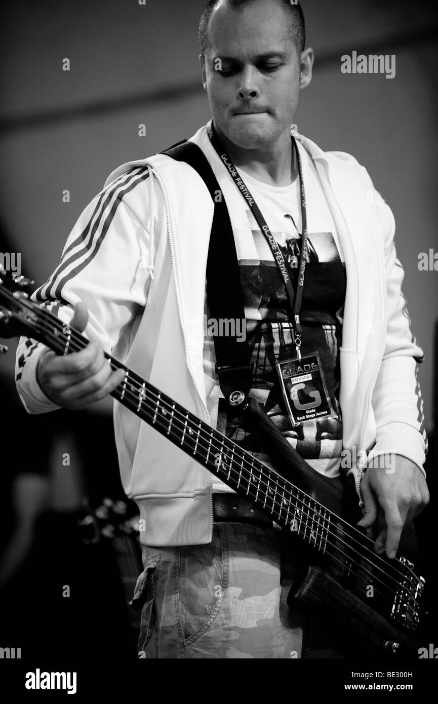 Bald bass player Black and White Stock Photos & Images Alamy