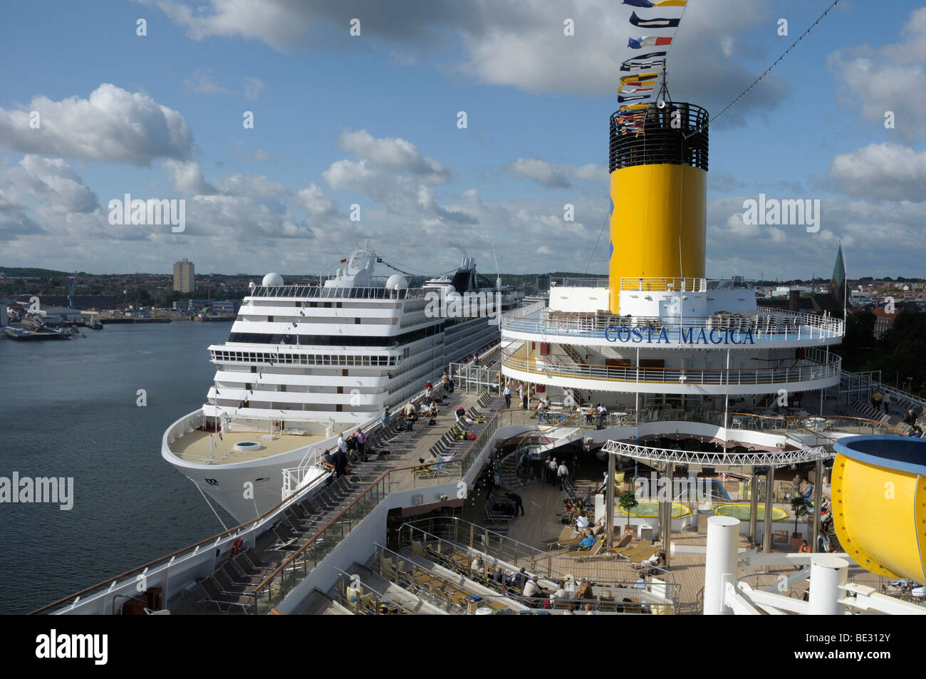Costa Magica cruise ship in the port of Kiel, Schleswig-Holstein, Germany, Europe Stock Photo