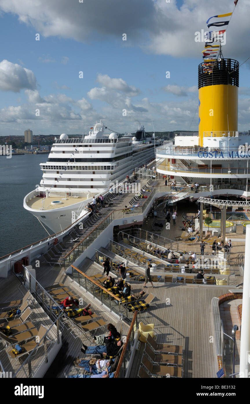 Costa Magica cruise ship in the port of Kiel, Schleswig-Holstein, Germany, Europe Stock Photo
